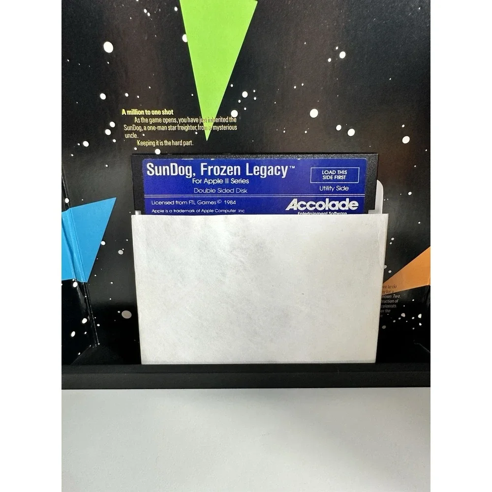 Vintage Apple II Game SUNDOG: FROZEN LEGACY Accolade 1985